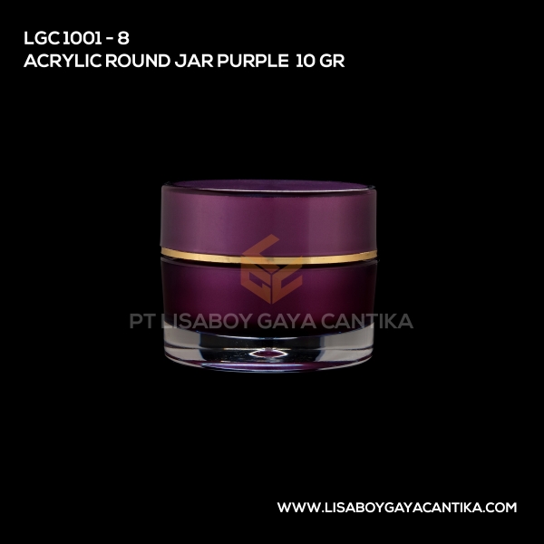 1001-8 Acrylic Round Jar Purple 10gr