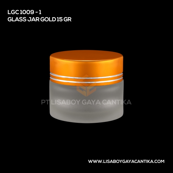 1009-1 Glass Jar Gold 15 Gr