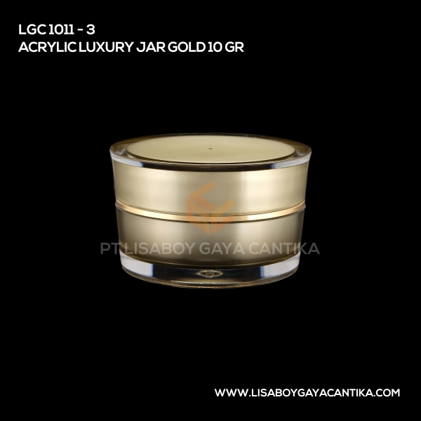 1011-3 Acrylic Luxury Jar Gold 10 Gr