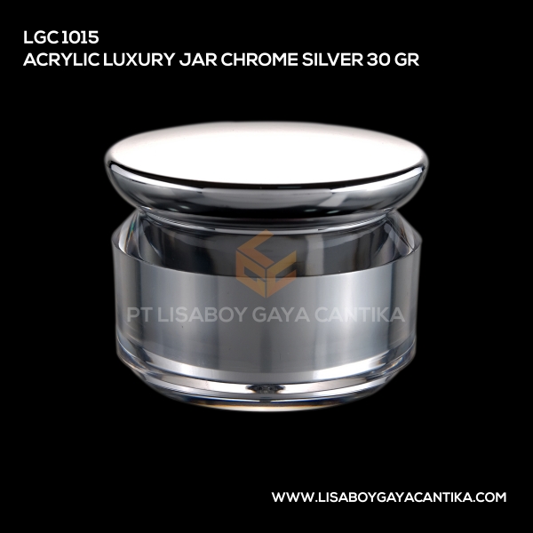 1015 Acrylic Luxury Jar Chrome Silver 30 Gr