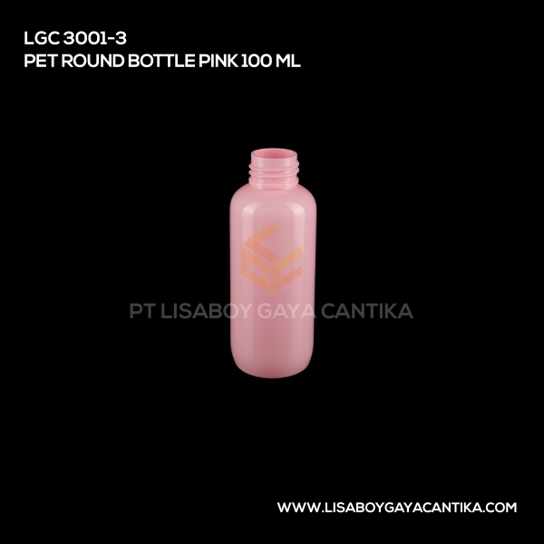 3001-3 Pet Round Bottle Pink 100ml