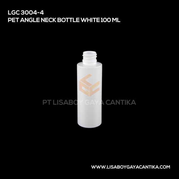 3004-4 Pet Angle Neck Bottle White 100ml