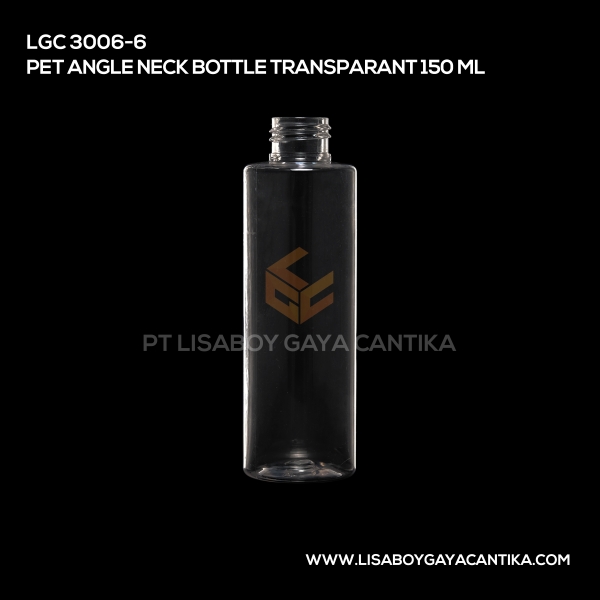 3006-6 Pet Angle Neck Bottle Transparant 150ml