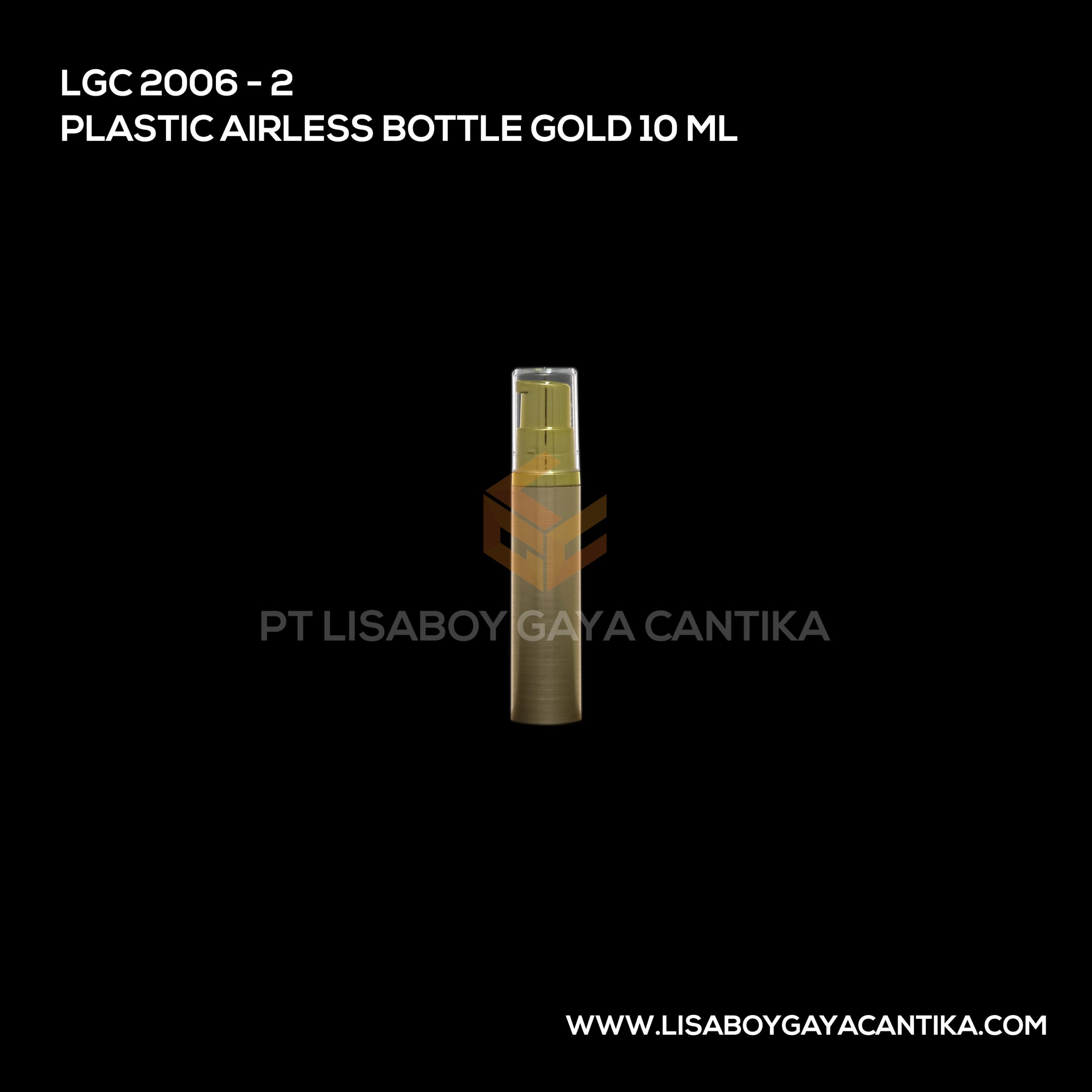 2006-2 Plastic Airless Bottle Gold 10ml