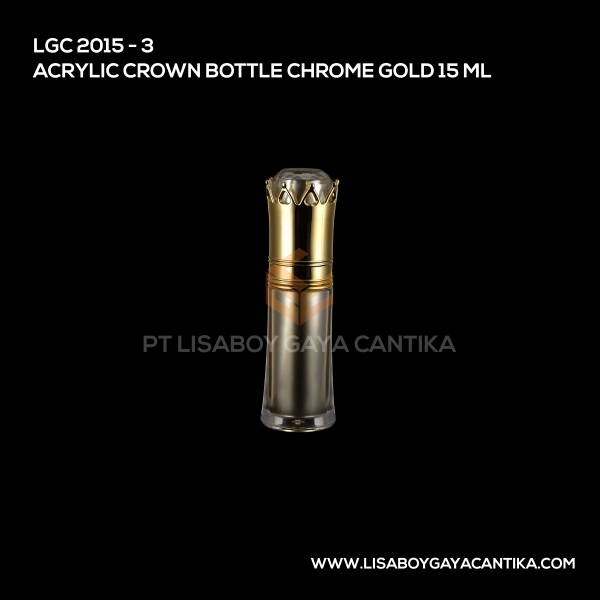 2015-3 Acrylic Crown Bottle Colour Gold 15 Ml