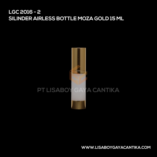 2016-2 Silinder Airless Bottle Mozza Gold 15 Ml