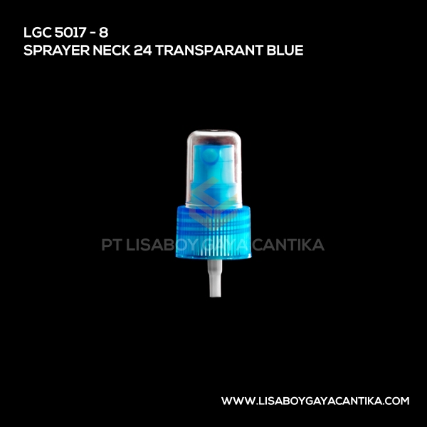 5017-8 Sprayer Neck 24 Transparant Blue