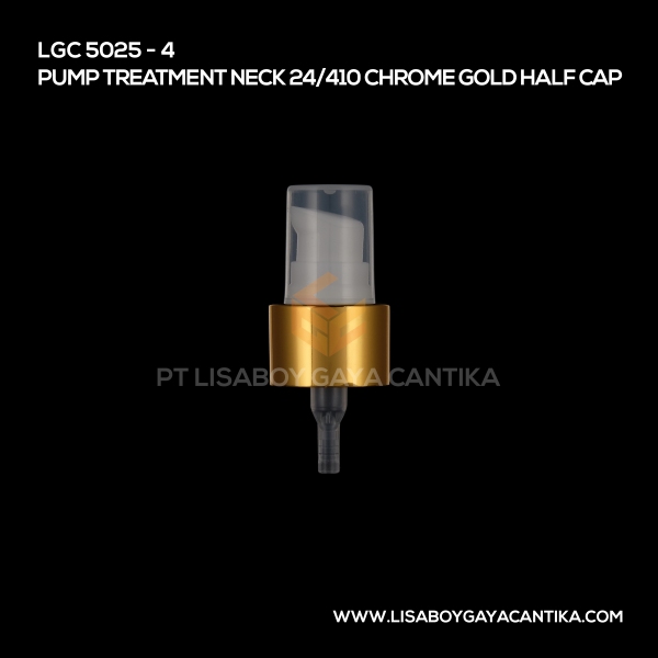 5025-4 Pump Treatment Neck 24 Chrome Gold Half Cap