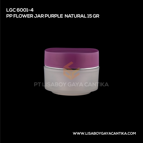 6001-4 Pp Flower Jar Purple Natural 15gr