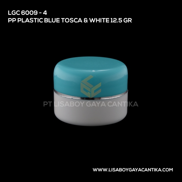 6009-3 Pp Plastic Jar Blue Tosca And White 12.5 Gr